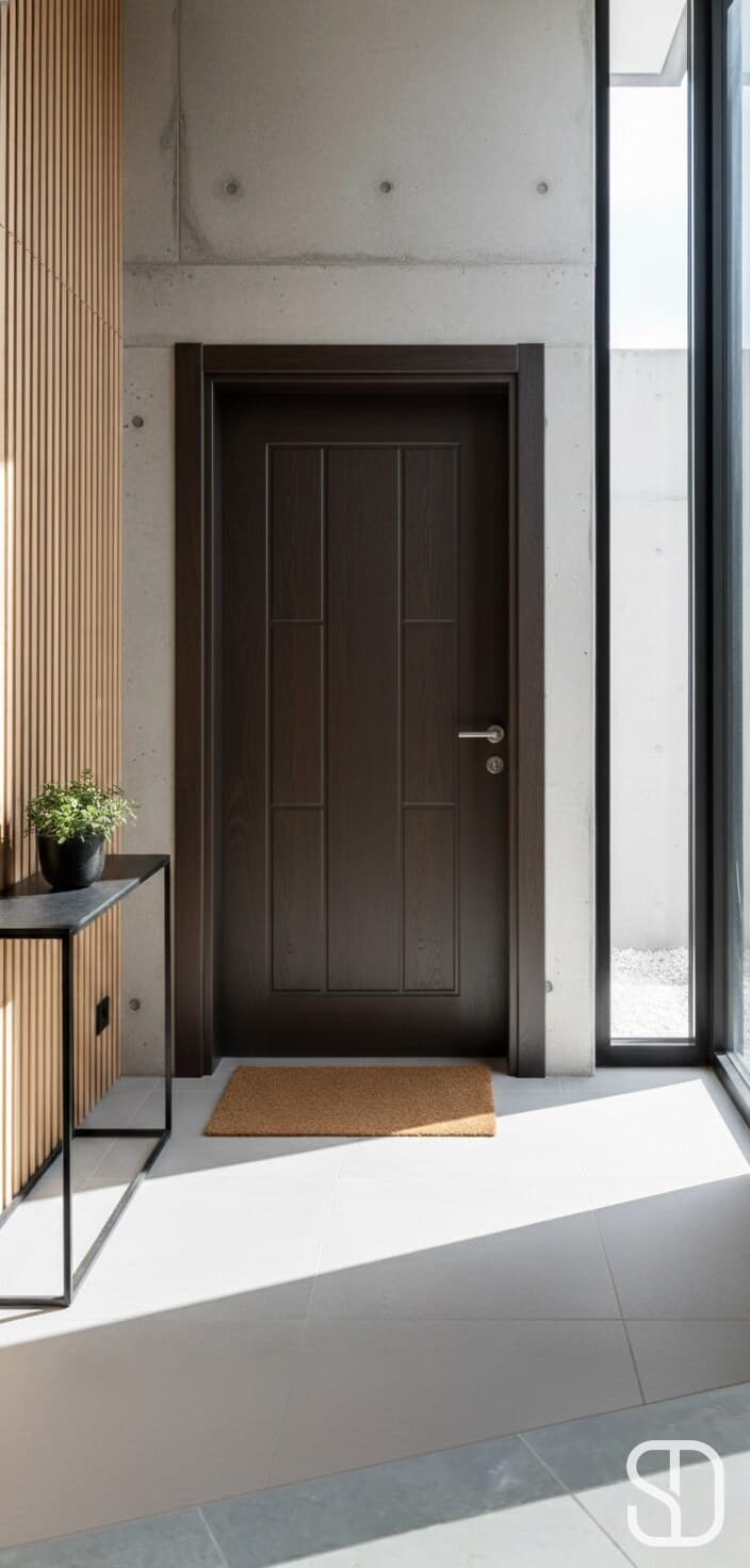 Espresso Vertical Panel Door