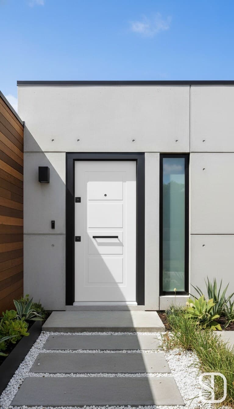 Minimal White Contemporary Door