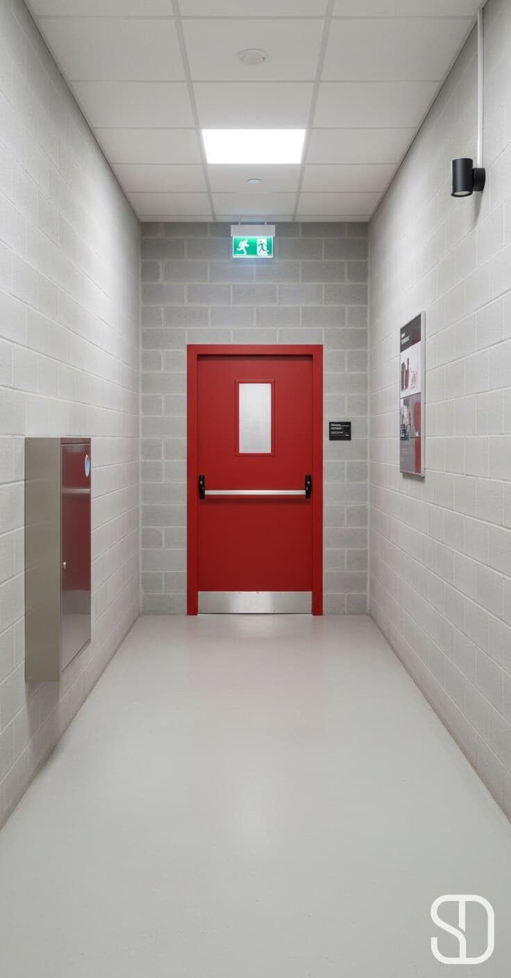 Red Fire Exit Door